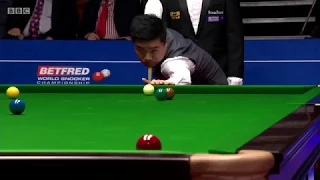 WHERE'S THE CUE BALL GOING amazing snooker shot