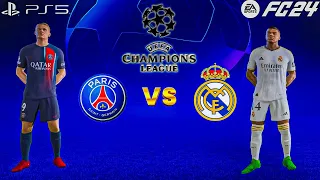 FC 24 - PSG vs Real Madrid - Haaland vs Mbappe | Champions League Match • Playstation 5