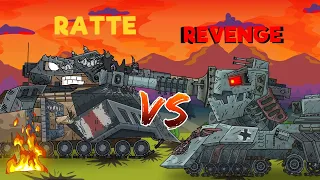 Ratte will TAKE REVENGE! GROSS Monster vs British Monster - Cartoons about tanks