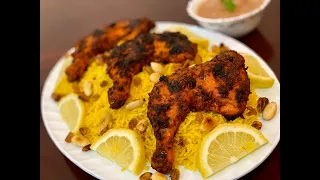 Tandoori Chicken without oven | Tandoori Chicken with Zafrani Rice | How To Make Chicken Tandoori