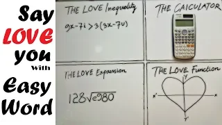 4 Ways to say I LOVE YOU  I  Say Love you with Nerdy Math Tricks