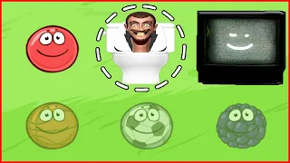 Red Ball 4 vs skibidi toilet Boss.All Levels.Красный шарик против Босса туалета скибиди