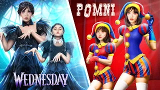 L'incroyable Cirque Numérique ! Transformation : De Wednesday Au Cirque Numérique Pomni !