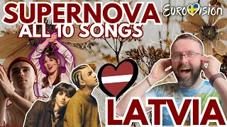 🇱🇻 Supernova ALL 10 Songs ANALYSIS & REACTION | Latvia | Eurovision 2024