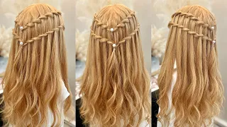 Waterfall Braid Hairstyle | Eid Special Hairstyle 2024 | Beautiful Eid Hairstyle | Amazing Hairstyle