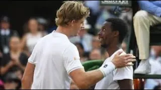 Gaël Monfils vs Kevin Anderson match best moments in wimbledon 2018