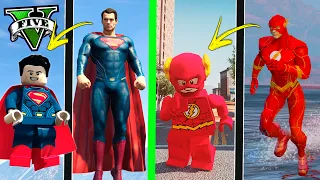 CRIEI SUPER HERÓIS de LEGO no GTA 5 !