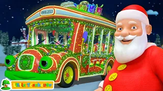 Christmas Santa Wheels on the Bus Rhyme + More Xmas Carols & Songs for Kids