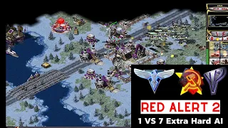 Red Alert 2 Yuri's Revenge | Arctic Circle Map I 1 Libya vs 7 Brutal AI