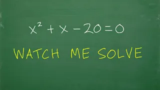 Watch me solve a QUADRATIC EQUATION step-by-step…