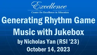 CEE Talks: Generating Rhythm Game Music with Jukebox