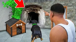 ich finde einen TUNNEL unter CHOP´S HUNDEHÜTTE in GTA 5!