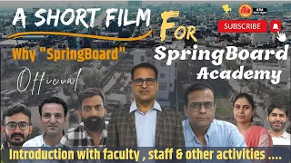 A Short film SBA || introducing All Faculty, Management staff & About of Springboard Academy Jaipur