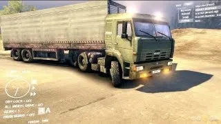 Spin Tires Dev Demo July 2013 - Kamaz + Curtain Trailer Test Drive