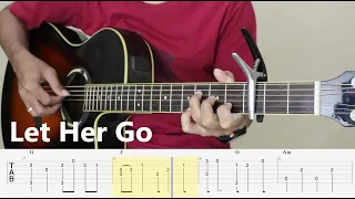 LET HER GO - Passenger - Fingerstyle Guitar Tutorial TAB