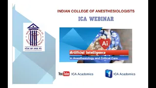 Artificial Intelligence in Anesthesia and Critical Care |  ICA Webinar