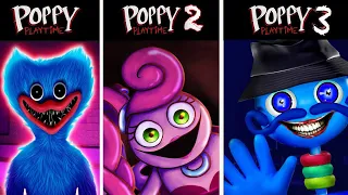 Poppy Playtime: Chapter 3 VS Chapter 2 VS Chapter 1 Official Trailer - Compilation Animation
