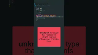 TypeScript Types - Unknown vs Any vs Never #shorts