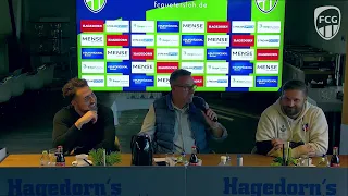 Pressekonferenz nach dem Oberliga-Spiel FC Gütersloh - TuS Bövinghausen