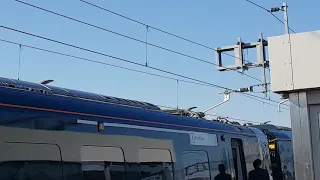 Great Western Railway Class 800 Switching from diesel to electric at Didcot Parkway