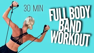 Slow Full Body Band Workout - 30 MIN Resistance Band Training at Home