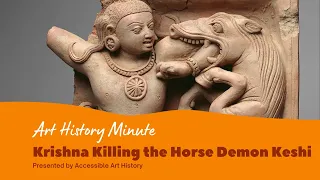 Art History Minute: Krishna Killing the Horse Demon Keshi || Hindu Relief Sculpture