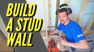 How To Build A Stud Wall - (Build An Internal Wall For Plastering)