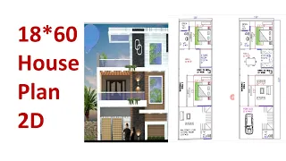 18×60 house plan, home plan, front elevation , map naksha