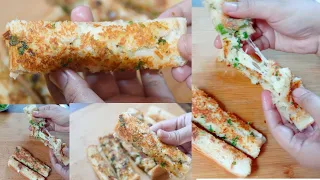 Cheesy Garlic Bread Sticks Tawa Recipe |Easy Stuffed Dominos Without Oven | Mommy's Kitchen