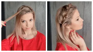 Super easy hairstyle with elastics DIY #shorts