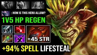 +94% SPELL LIFESTEAL 1v5 Unkillable Bristleback Even Fountain Can't Hurt Him EPIC Dota 2