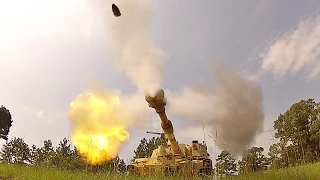 Deadly Powerful M109A6 Paladin Self-Propelled Howitzer Live Fire