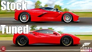 Forza Horizon 4: Stock vs Tuned! Ferrari LaFerrari vs Ferrari 488 GTB!