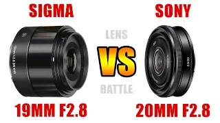 Sigma 19mm f2.8 [E-Mount] VS Sony 20mm f2.8 [ a6400 Lens Battle Review ]