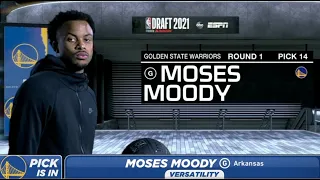 2021 NBA Draft: Warriors Draft Moses Moody