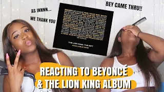 REACTING TO BEYONCÉ: THE LION KING ALBUM!!/ BEY... THANK YOU  FOR BLESSING US WITH THIS!!