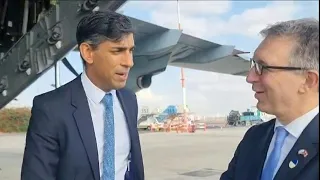 Britain's Prime Minister Rishi Sunak arrives in Israel | AFP