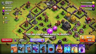 Attacking a town hall 9 as a town hall 7