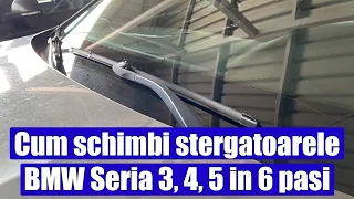 TUTORIAL: Cum schimbi stergatoarele fata (de la parbriz) la BMW Seria 3 F30, F32 F80 Seria 5 F10 F11