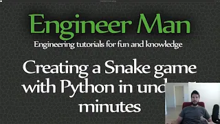 Creating a snake game with python in under 5 minutes.