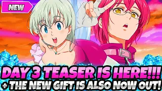 *THE NEXT NEW GIFT CODE IS HERE* + DAY 3 TEASER FOR 4TH ANNIVERSARY FESTIVAL (7DS Grand Cross)