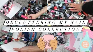 Decluttering My Nail Polishes 💅 Cleaning *SATISFYING*  My NAIL POLISH COLLECTION ImGirlYouDontKnow