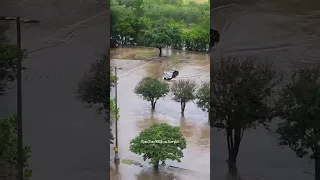 Motorist drives into floodwater in southeast Texas as onlookers scream