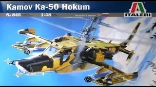Kamov Ka-50 Hokum 1:48 Scale Italeri #845  -Model Kit Build & Review