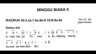 [Edisi Baru] Minggu, 15 Januari 2023 - MINGGU BIASA II (Kedua) - MAZMUR TANGGAPAN - Tahun A