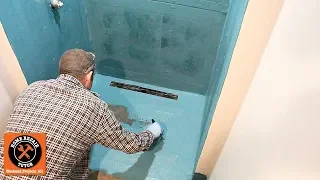 Build Curbless Walk In Shower on Concrete Floor (Part 4: Waterproofing)