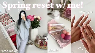 SPRING RESET VLOG 🌷 cleaning, at-home nails, productivity, & amazon SOJOS sunglass haul