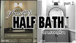 Small Half Bathroom Makeover || Half Bath || DIY Bathroom Remodel