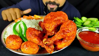 FULL CHICKEN CURRY, EGG CURRY, RICE, SPICY GRAVY, SALAD and CHILI MUKBANG EATING SHOW | #LiveToEATT