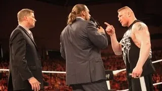 Brock Lesnar attacks Triple H: Raw, April 30, 2012